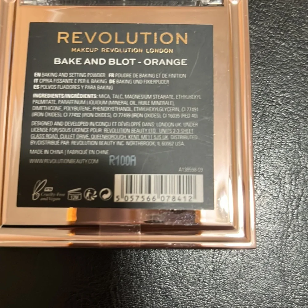 Revolution Bake & Blot Powder - Orange New .19 Oz